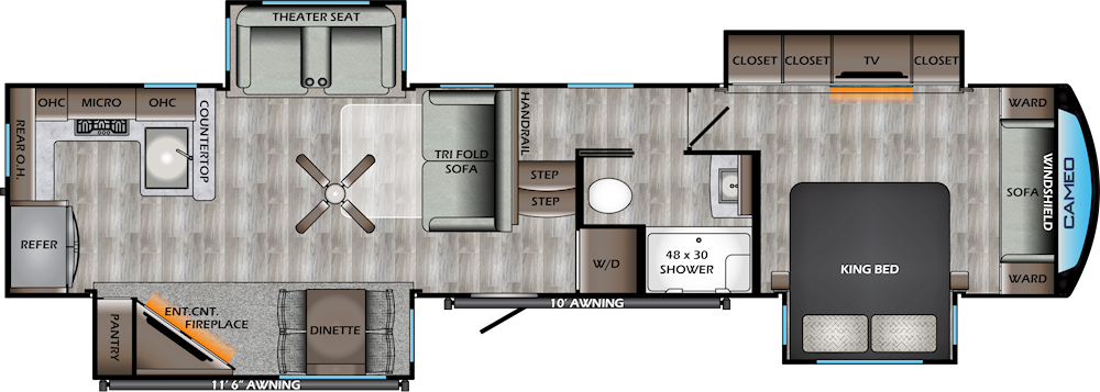 Cameo Fifth Wheels Floorplans Crossroads Rv